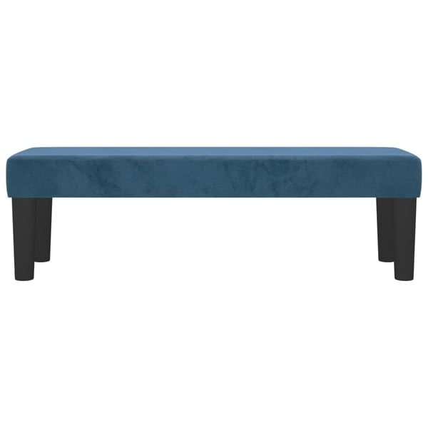 vidaXL bænk 100x30x30 cm fløjl mørkeblå