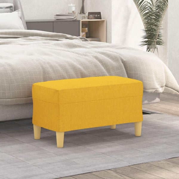 vidaXL bænk 70x35x41 cm stof gul