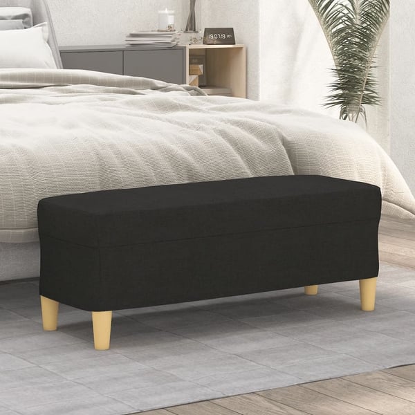 vidaXL bænk 100x35x41 cm stof sort