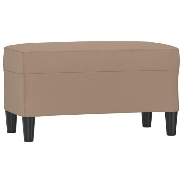 vidaXL bænk 70x35x41 cm kunstlæder cappuccinofarvet