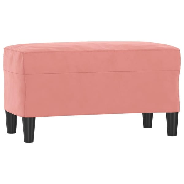 vidaXL bænk 70x35x41 cm velour lyserød