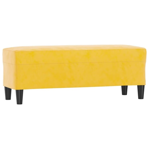 vidaXL bænk 100x35x41 cm velour gul