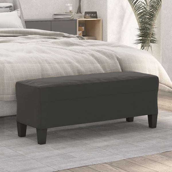 vidaXL bænk 100x35x41 cm mikrofiberstof c
