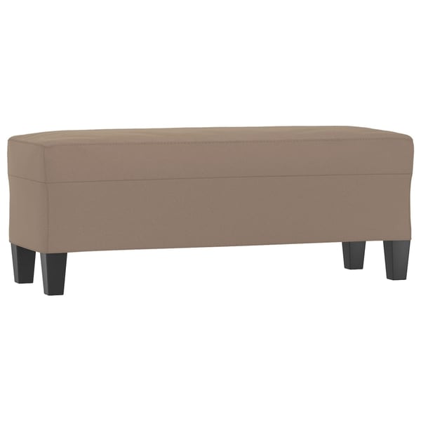 vidaXL bænk 100x35x41 cm mikrofiberstof gråbrun