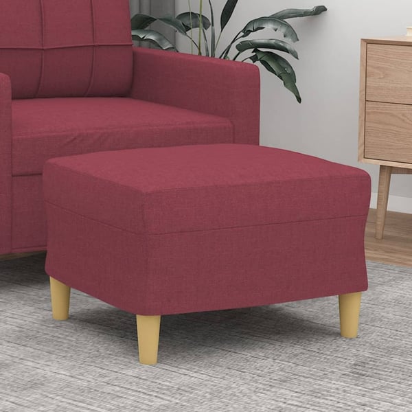 vidaXL fodskammel 60x50x41 cm stof vinrød