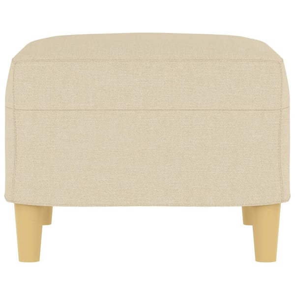vidaXL fodskammel 60x50x41 cm stof cremefarvet
