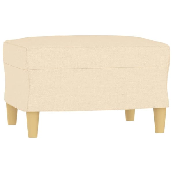 vidaXL fodskammel 60x50x41 cm stof cremefarvet