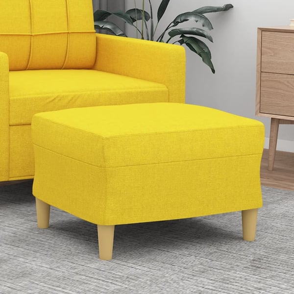 vidaXL fodskammel 60x50x41 cm stof gul