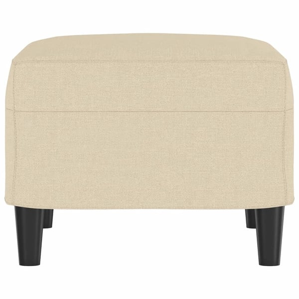 vidaXL Fotpall gräddvit 60x50x41 cm tyg