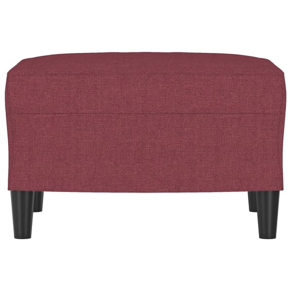 vidaXL fodskammel 60x50x41 cm stof vinrød