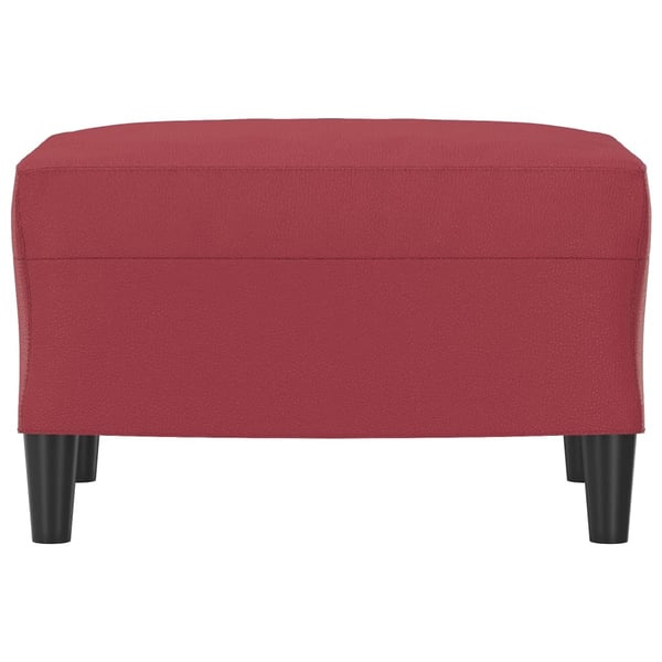 vidaXL fodskammel 60x50x41 cm kunstlæder Vinrød