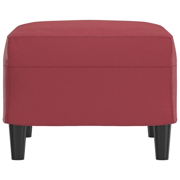 vidaXL fodskammel 60x50x41 cm kunstlæder Vinrød