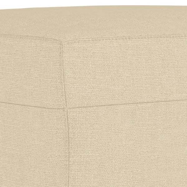 vidaXL fodskammel 70x55x41 cm stof cremefarvet