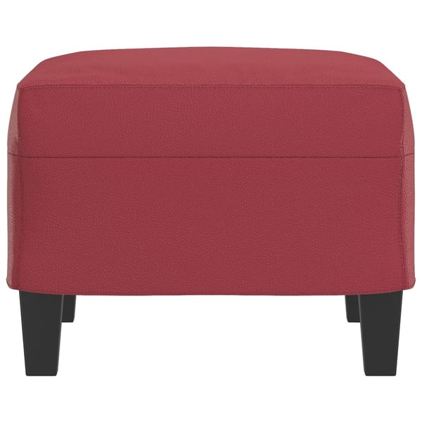 vidaXL fodskammel 60x50x41 cm kunstlæder Vinrød