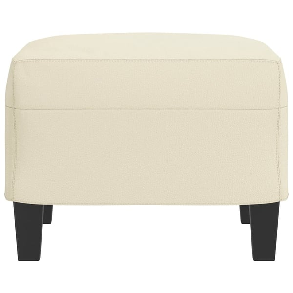 vidaXL fodskammel 60x50x41 cm kunstlæder cremefarvet