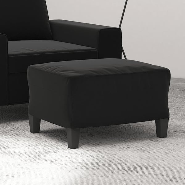 vidaXL fodskammel 60x50x41 cm mikrofiberstof sort