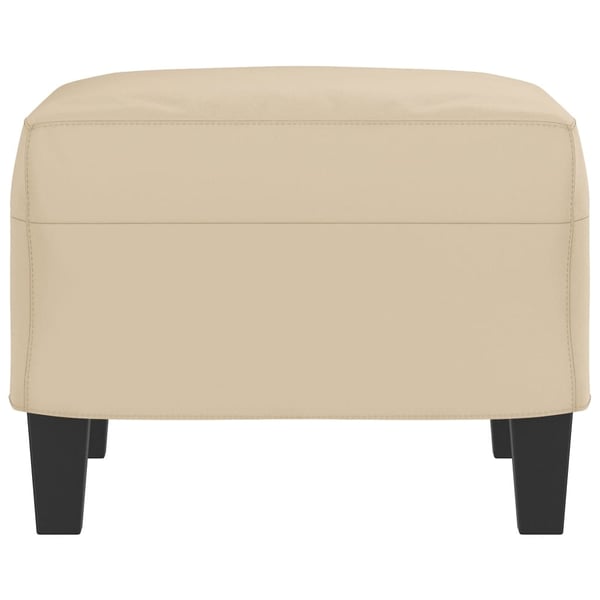 vidaXL fodskammel 60x50x41 cm mikrofiberstof cremefarvet