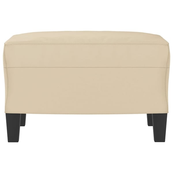 vidaXL fodskammel 60x50x41 cm mikrofiberstof cremefarvet