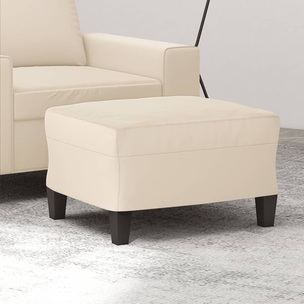 vidaXL fodskammel 60x50x41 cm mikrofiberstof beige