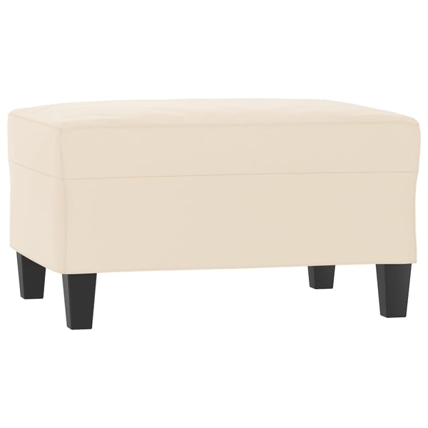 vidaXL fodskammel 70x55x41 cm mikrofiberstof beige