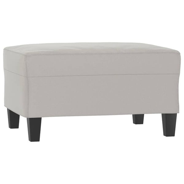 vidaXL fodskammel 70x55x41 cm mikrofiberstof lysegrå