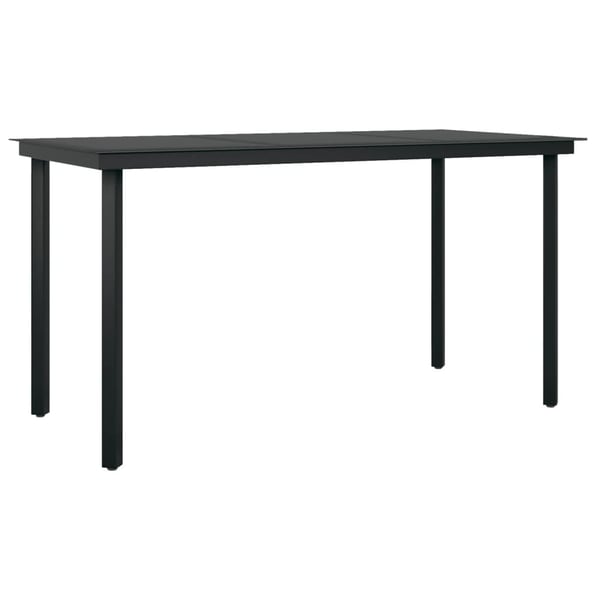 vidaXL spisebordssæt til haven 5 dele med hynder polyrattan og glas