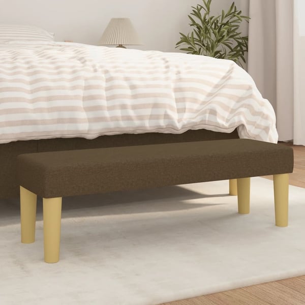 vidaXL bænk 100x30x30 cm stof mørkebrun