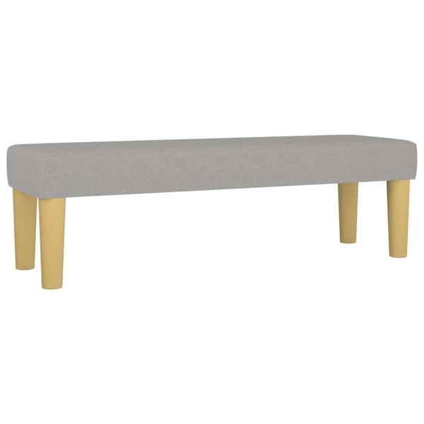 vidaXL bænk 100x30x30 cm stof lysegrå