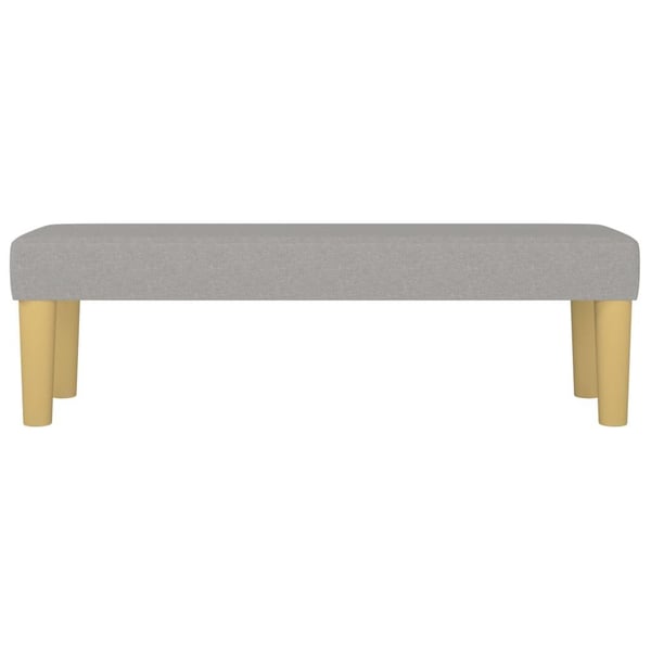 vidaXL bænk 100x30x30 cm stof lysegrå