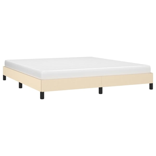 vidaXL sengeramme 180x200 cm stof cremefarvet