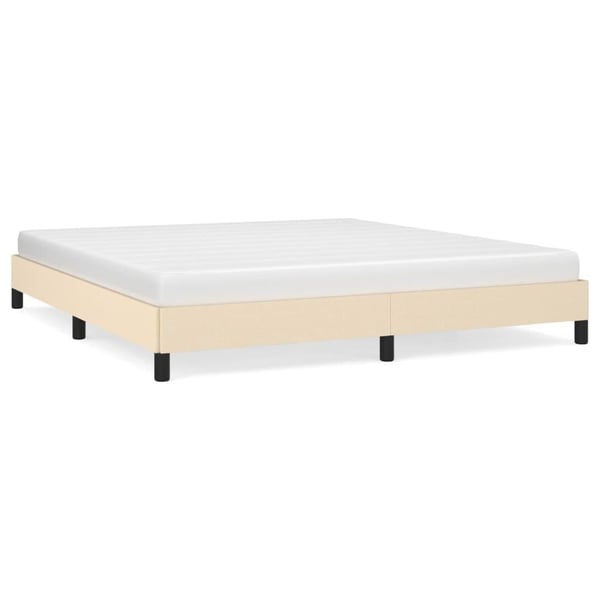 vidaXL sengeramme 180x200 cm stof cremefarvet