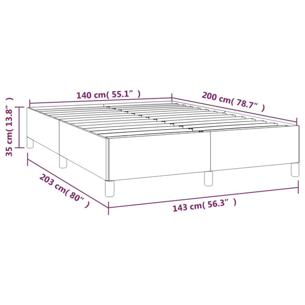 vidaXL sengeramme 140x200 cm stof sort