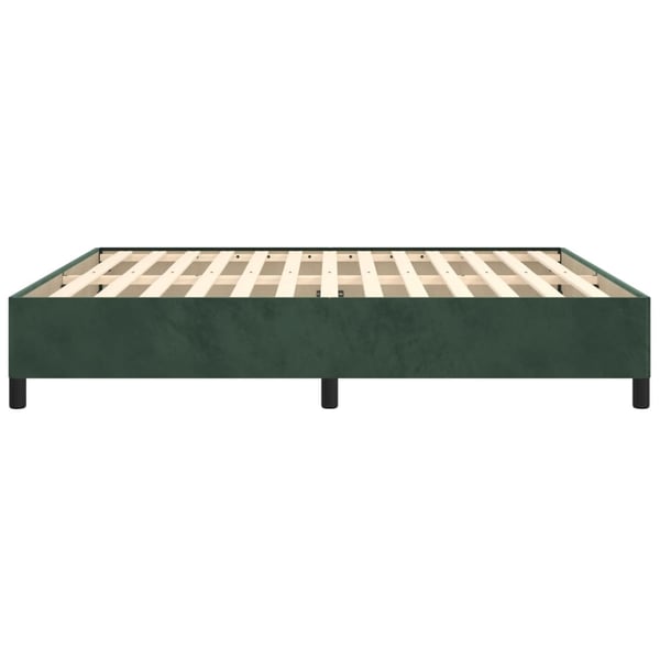 vidaXL sengeramme 180x200 cm fløjl mørkegrøn