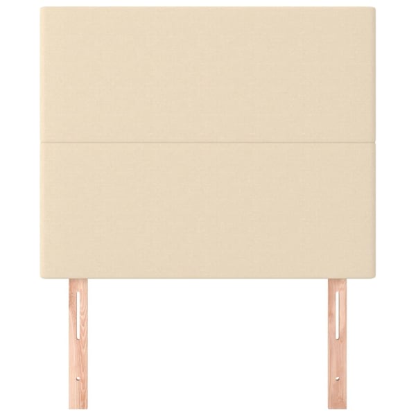 vidaXL sengegavle 2 stk. 80x5x78/88 cm stof cremefarvet