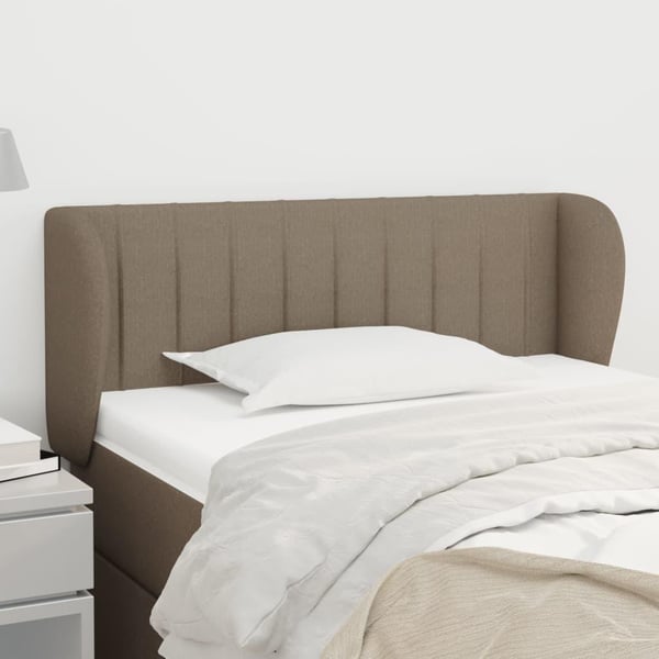 vidaXL sengegavl med kanter 83x23x78/88 cm stof gråbrun