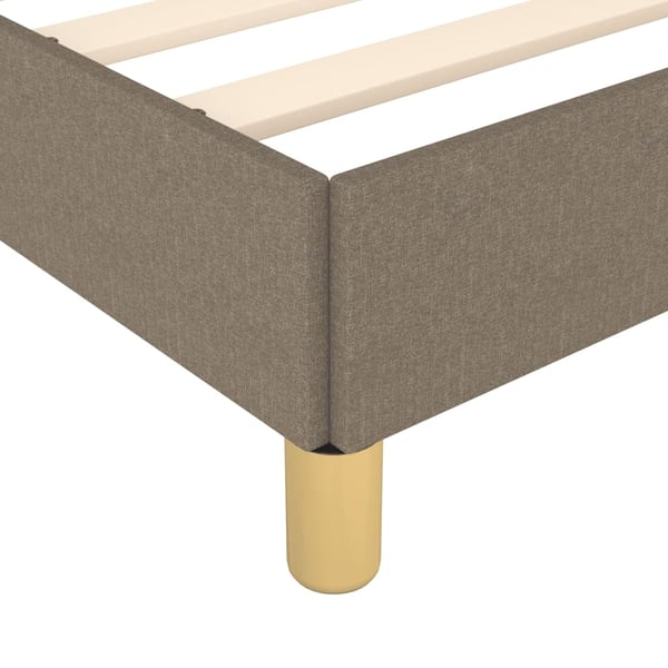 vidaXL sengeramme med sengegavl 90x190 cm stof gråbrun