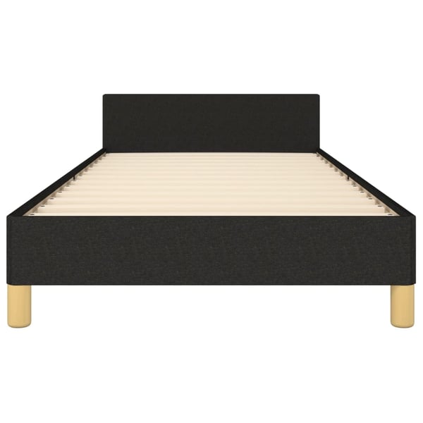 vidaXL sengeramme med sengegavl 100x200 cm stof sort