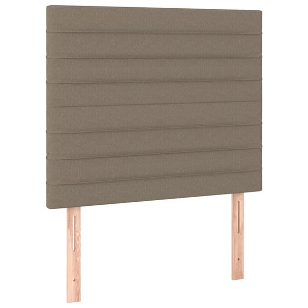 vidaXL sengeramme med sengegavl 100x200 cm stof gråbrun