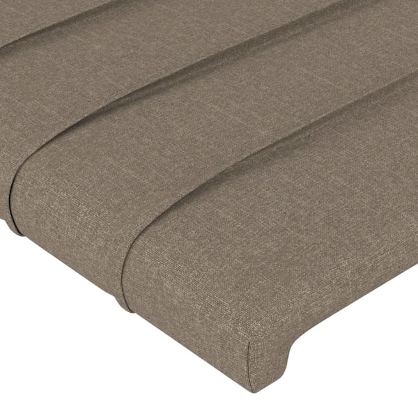 vidaXL sengeramme med sengegavl 100x200 cm stof gråbrun