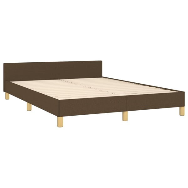 vidaXL sengeramme med sengegavl 140x190 cm stof mørkegrøn