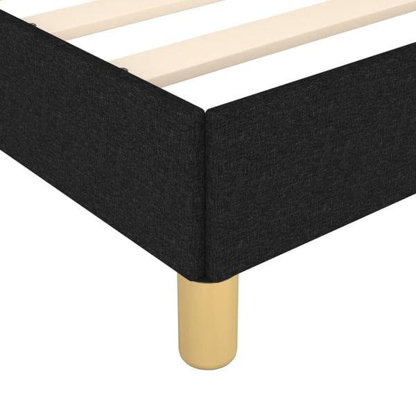 vidaXL Sängram med huvudgavel svart 100x200 cm tyg