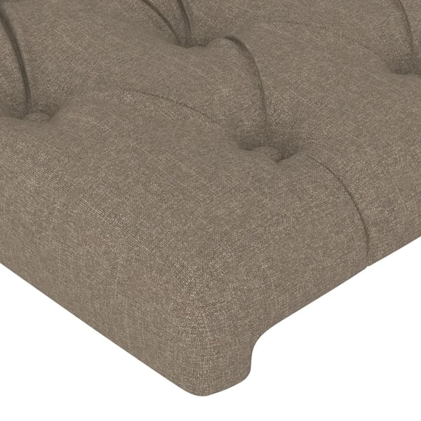 vidaXL sengeramme med sengegavl 90x190 cm stof gråbrun