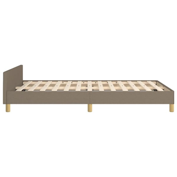 vidaXL sengeramme med sengegavl 120x200 cm stof gråbrun