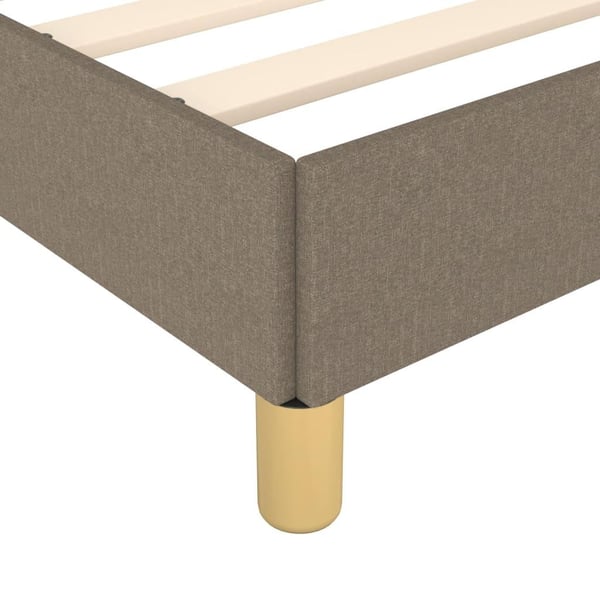 vidaXL sengeramme med sengegavl 120x200 cm stof gråbrun