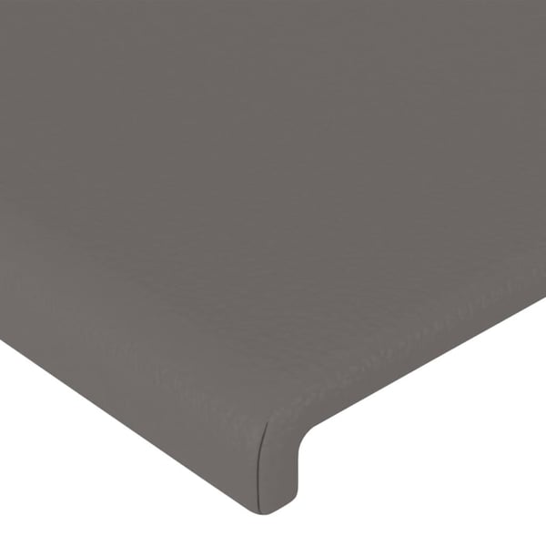 vidaXL sengeramme med sengegavl 90x190 cm kunstlæder grå