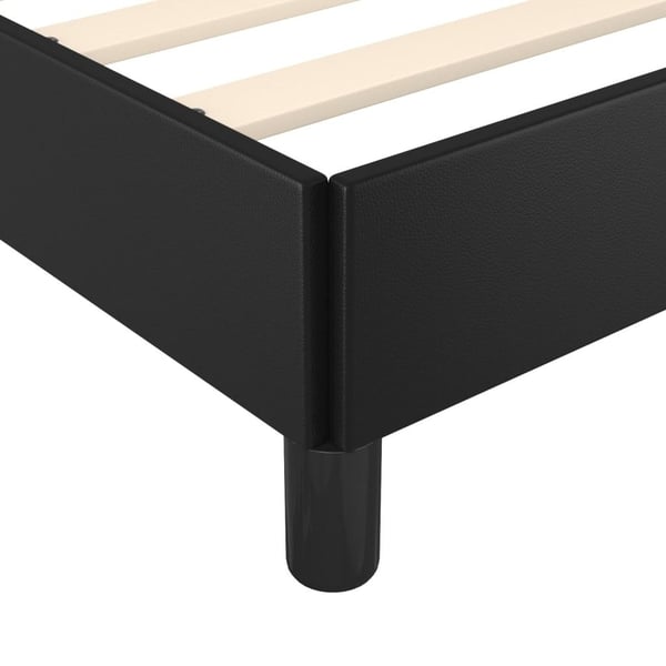 vidaXL sengeramme med sengegavl 90x190 cm kunstlæder sort