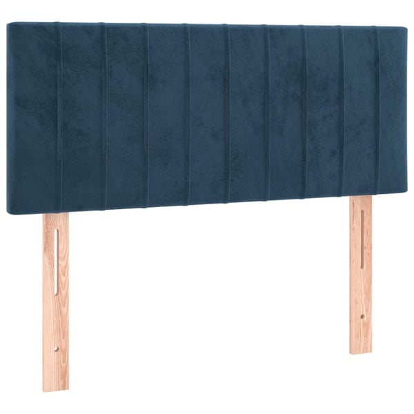 vidaXL sengegavl 90x5x78/88 cm fløjl mørkeblå