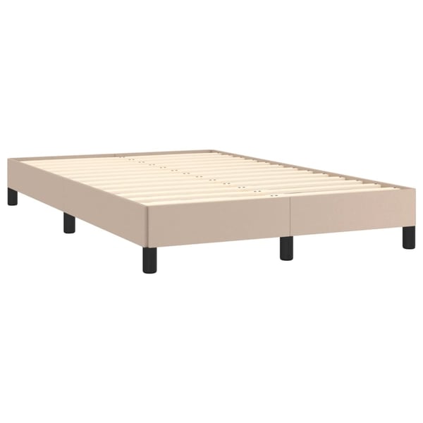 vidaXL sengeramme 120x200 cm kunstlæder cappuccinofarvet