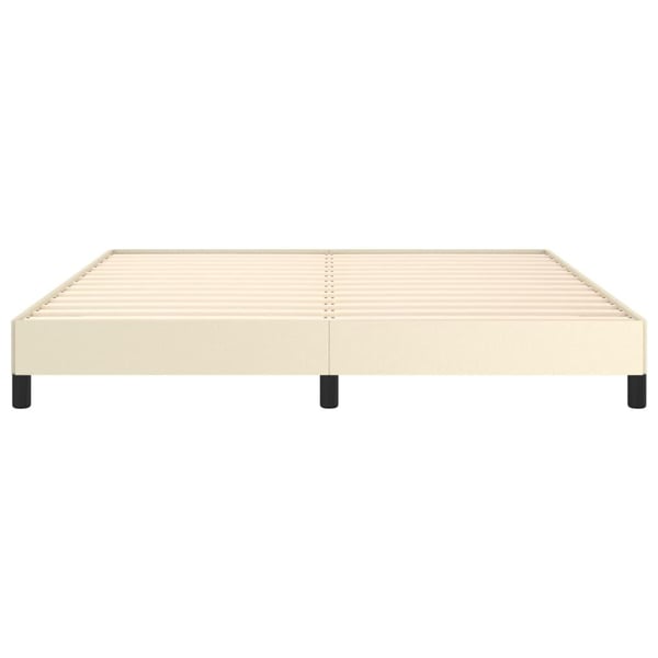 vidaXL sengeramme 160x200 cm kunstlæder cremefarvet