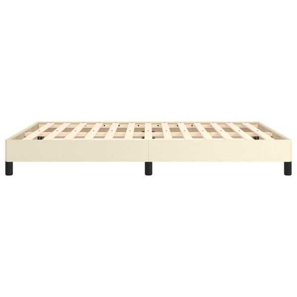 vidaXL sengeramme 140x200 cm kunstlæder cremefarvet